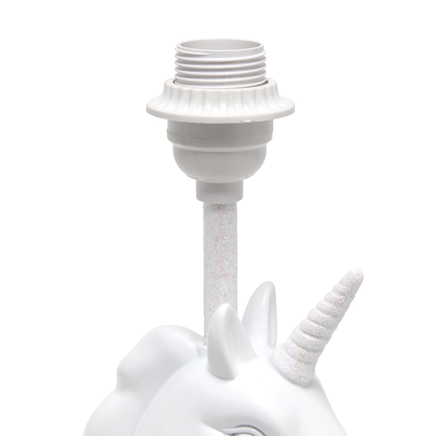 All The Rages Simple Designs Sparkling Iridescent & White Unicorn Table Lamp