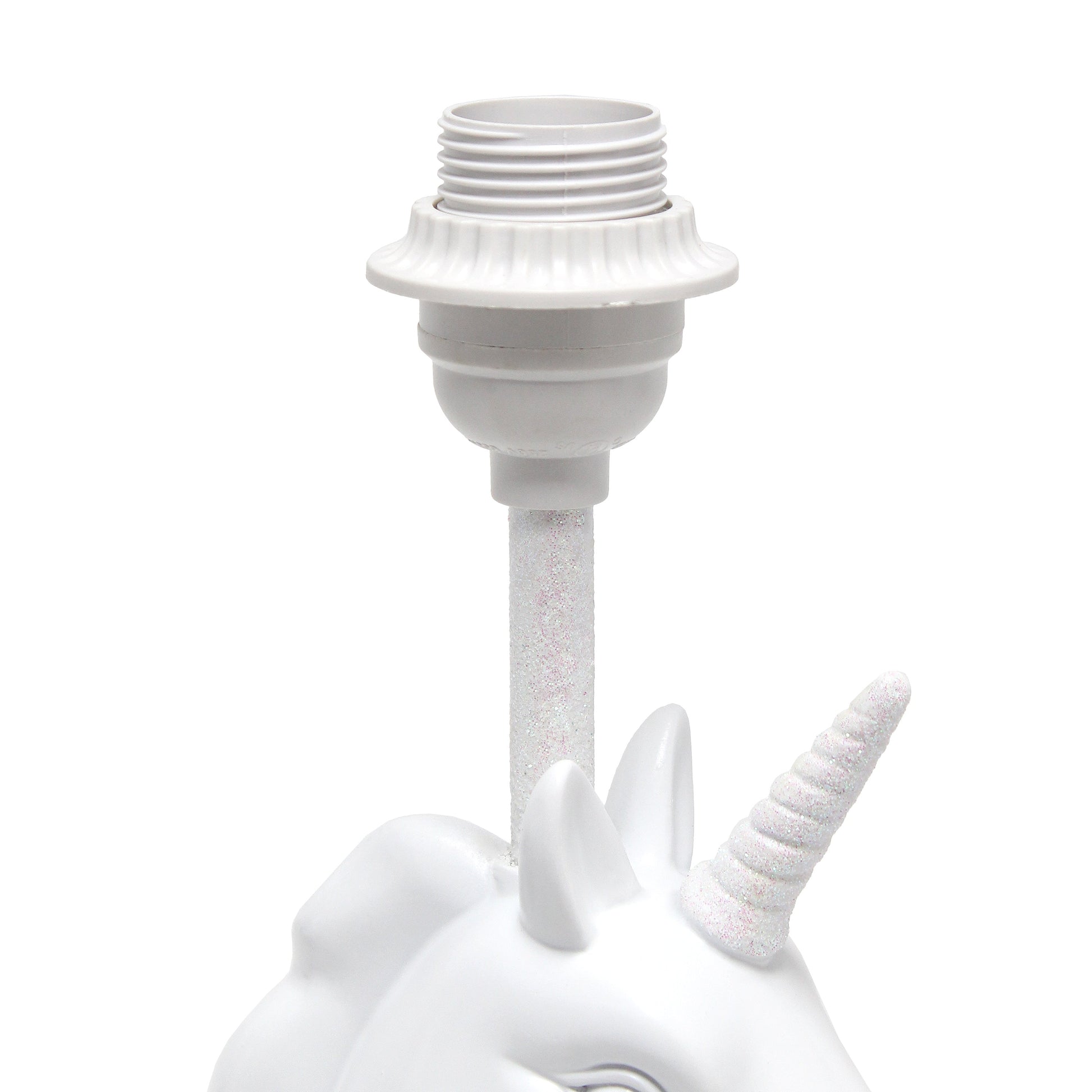 All The Rages Simple Designs Sparkling Iridescent & White Unicorn Table Lamp