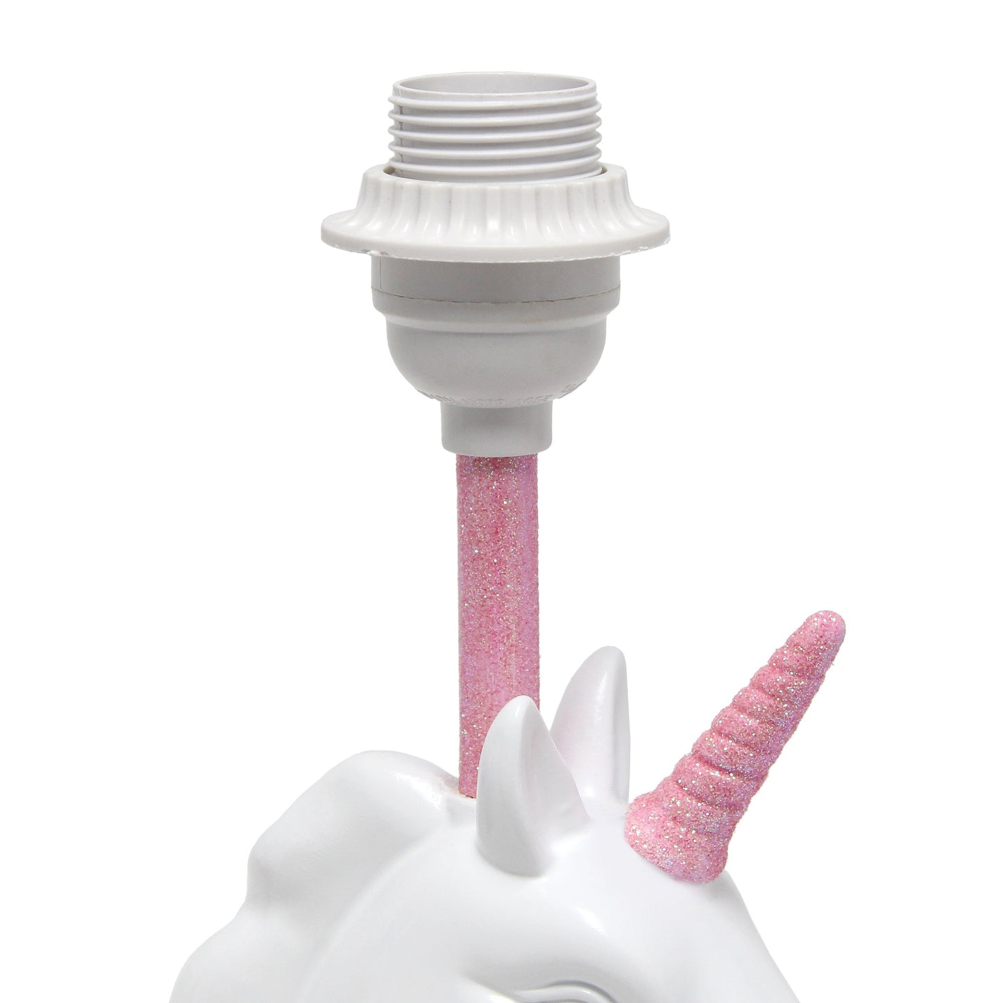 All The Rages Simple Designs Sparkling Pink & White Unicorn Table Lamp