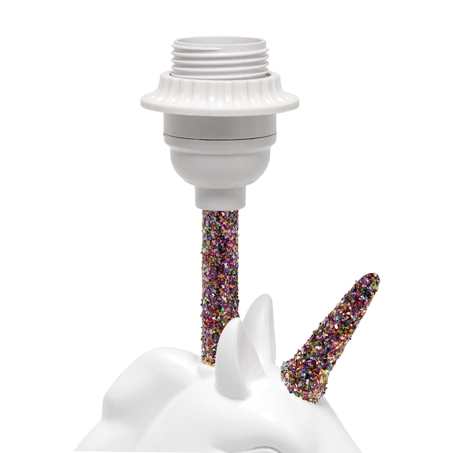 All The Rages Simple Designs Sparkling Rainbow & White Unicorn Table Lamp