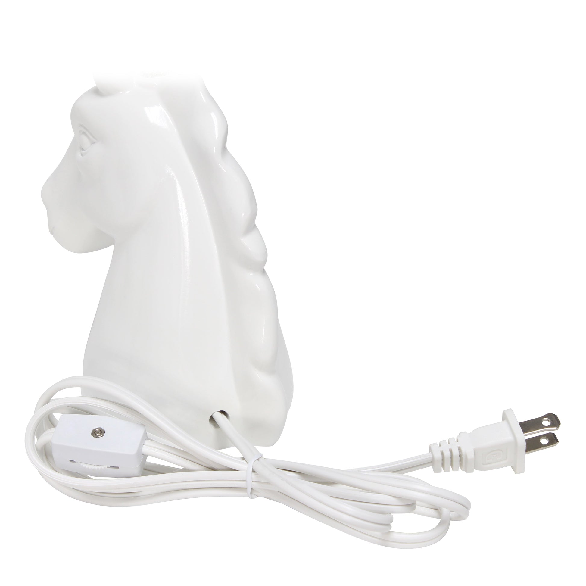 All The Rages Simple Designs Sparkling Rainbow & White Unicorn Table Lamp