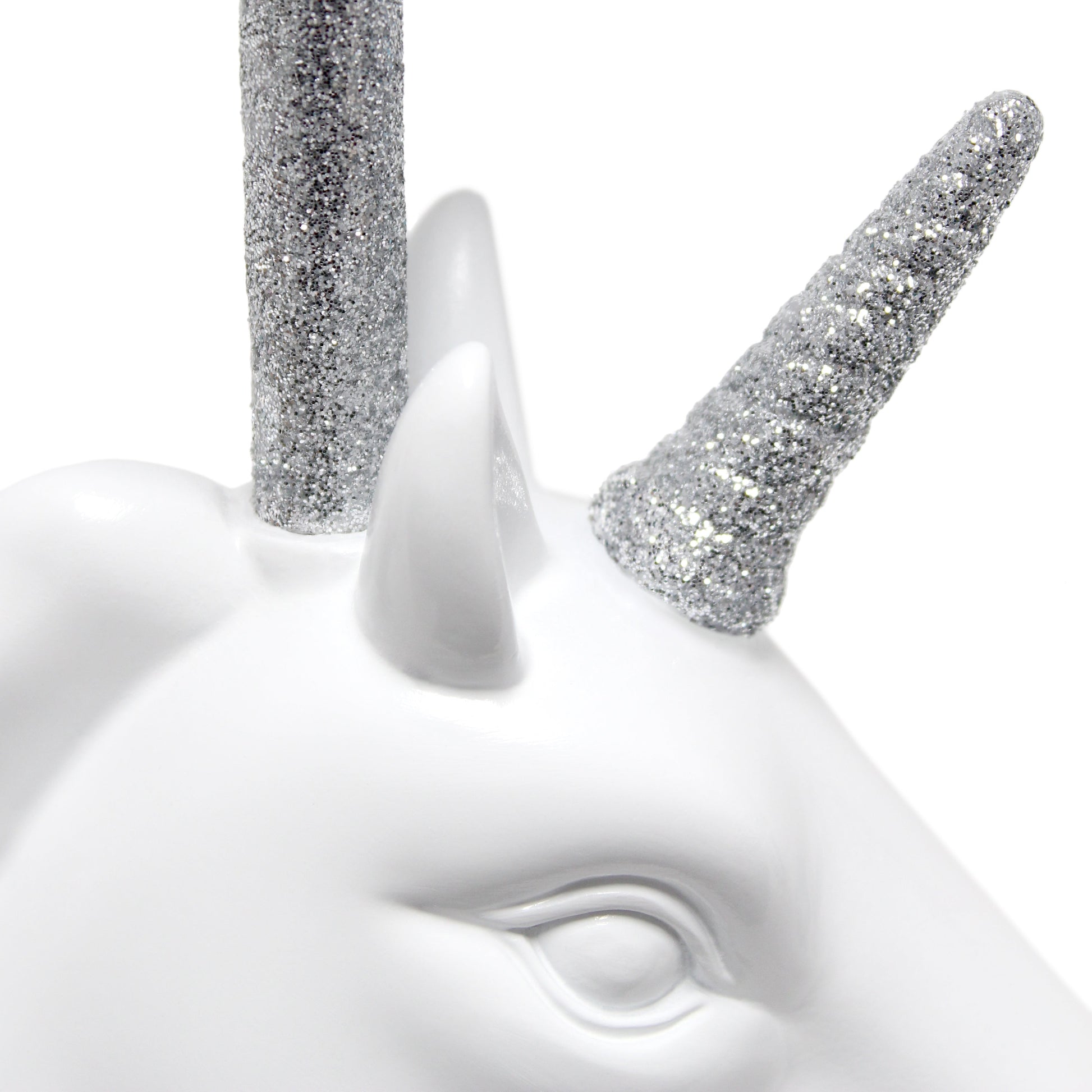 All The Rages Simple Designs Sparkling Silver & White Unicorn Table Lamp
