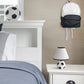 All The Rages Simple Designs SportsLite Black & White 12" Soccer Ball Ceramic Table Lamp With White Empire Fabric Shade