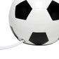 All The Rages Simple Designs SportsLite Black & White 12" Soccer Ball Ceramic Table Lamp With White Empire Fabric Shade