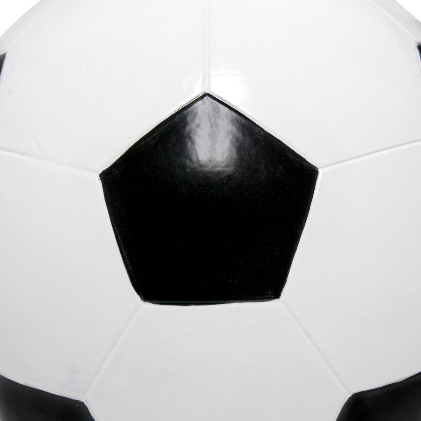 All The Rages Simple Designs SportsLite Black & White 12" Soccer Ball Ceramic Table Lamp With White Empire Fabric Shade