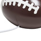 All The Rages Simple Designs SportsLite Brown 12" Football Ceramic Table Lamp With White Empire Fabric Shade