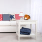 All The Rages Simple Designs SportsLite White 12" Baseball Ceramic Table Lamp With White Empire Fabric Shade
