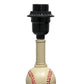 All The Rages Simple Designs SportsLite White 22" Tall Popular Sports Combo Basketball, Baseball, Football Polyresin Table Lamp With Light Beige Tapered Drum Fabric Shade