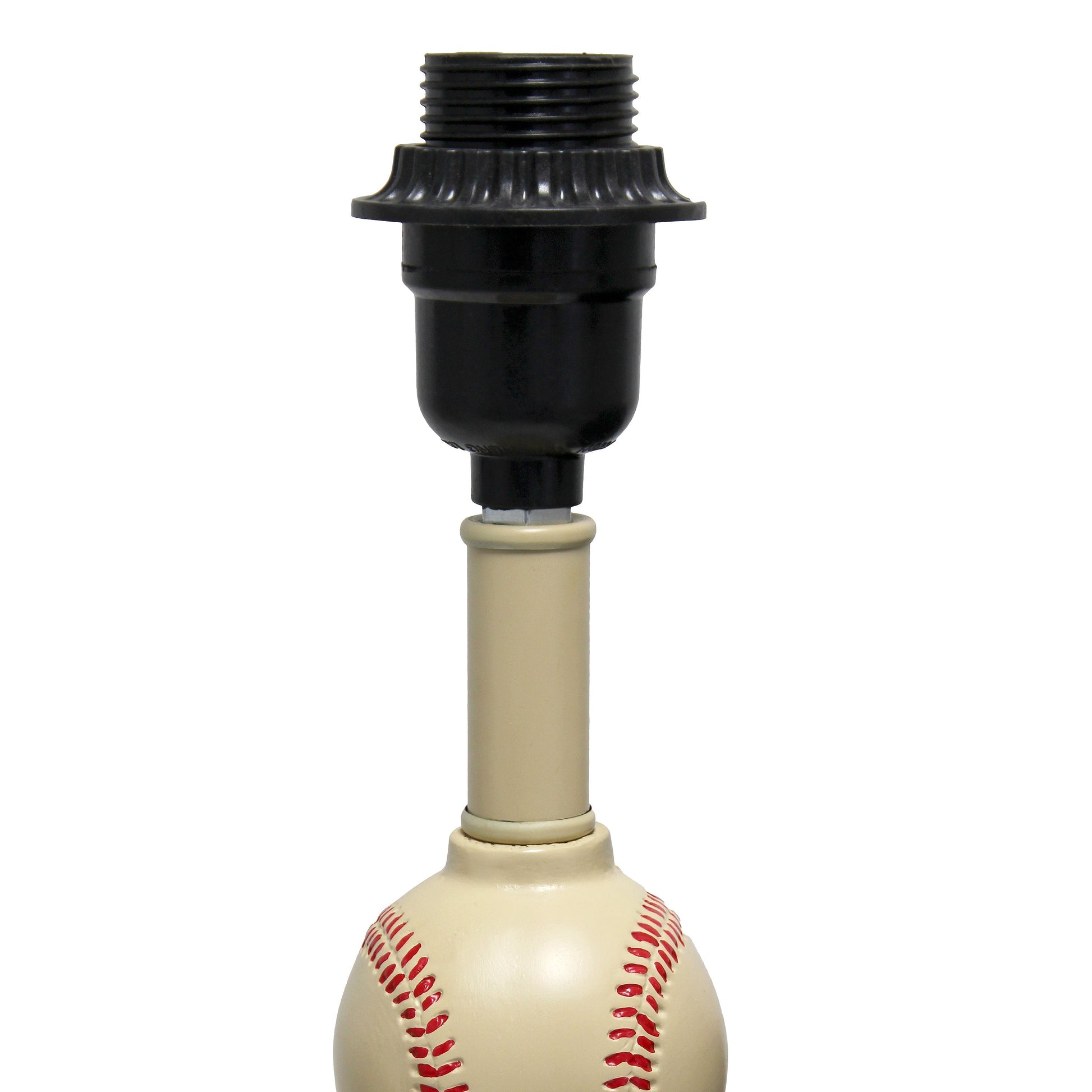 All The Rages Simple Designs SportsLite White 22" Tall Popular Sports Combo Basketball, Baseball, Football Polyresin Table Lamp With Light Beige Tapered Drum Fabric Shade