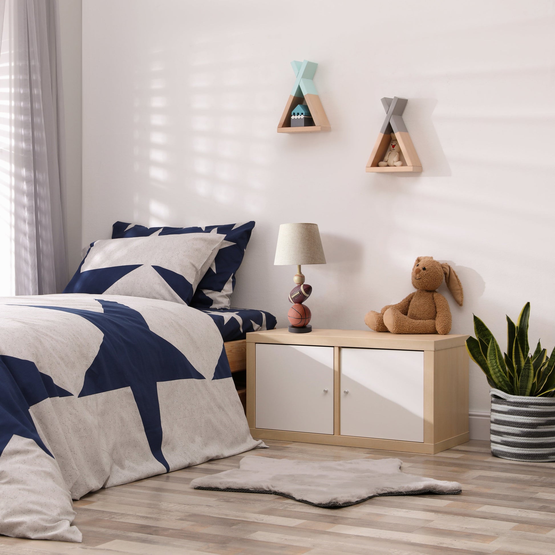 All The Rages Simple Designs SportsLite White 22" Tall Popular Sports Combo Basketball, Baseball, Football Polyresin Table Lamp With Light Beige Tapered Drum Fabric Shade