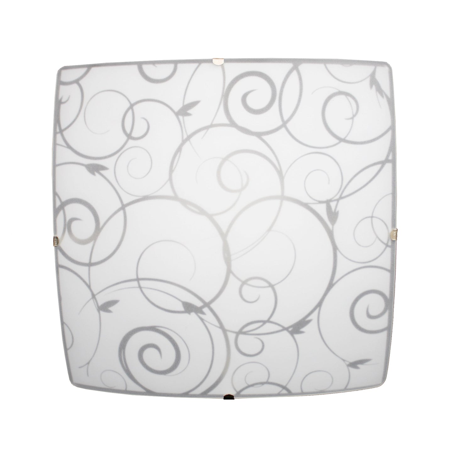 All The Rages Simple Designs Square Flushmount Ceiling Light With Scroll Swirl Design