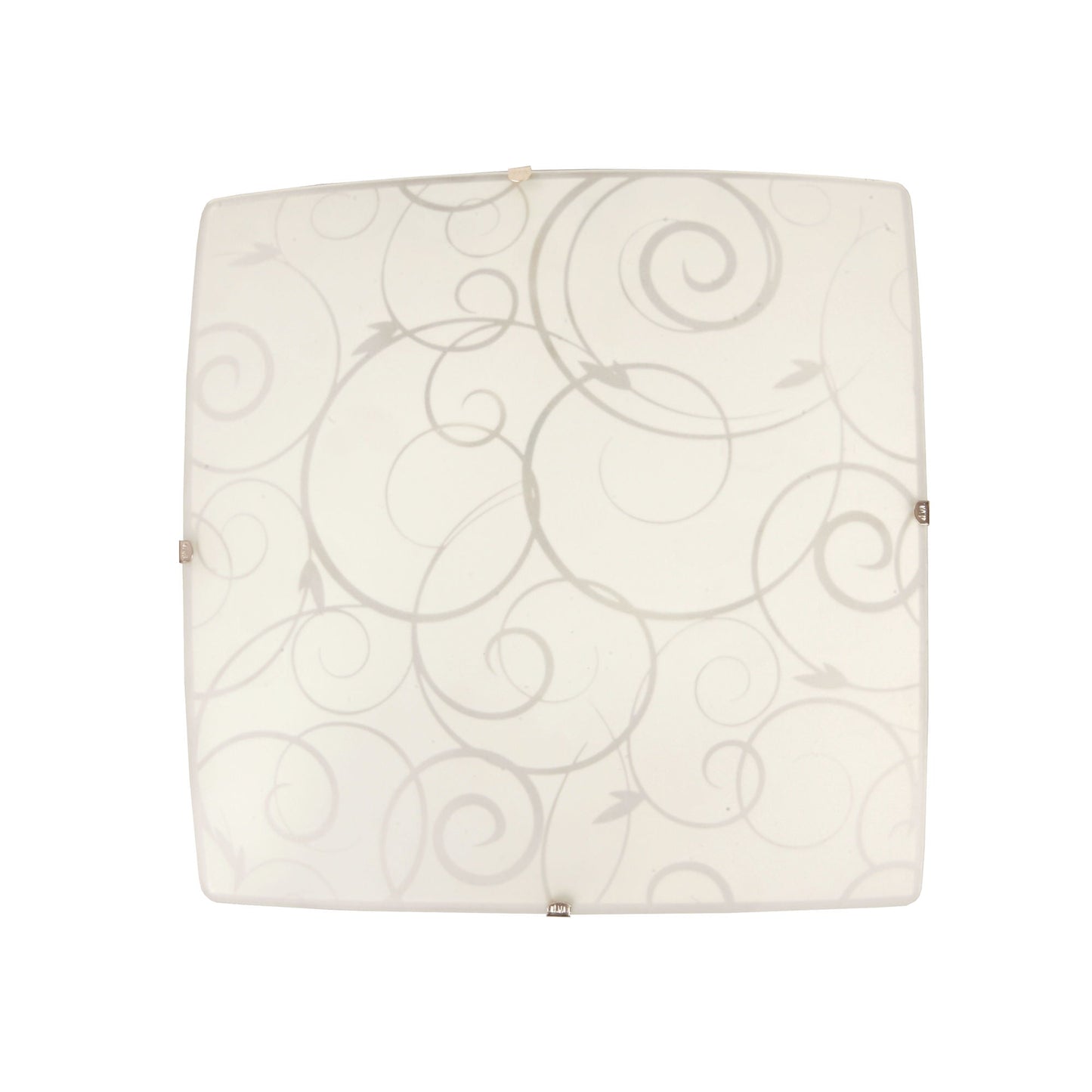 All The Rages Simple Designs Square Flushmount Ceiling Light With Scroll Swirl Design
