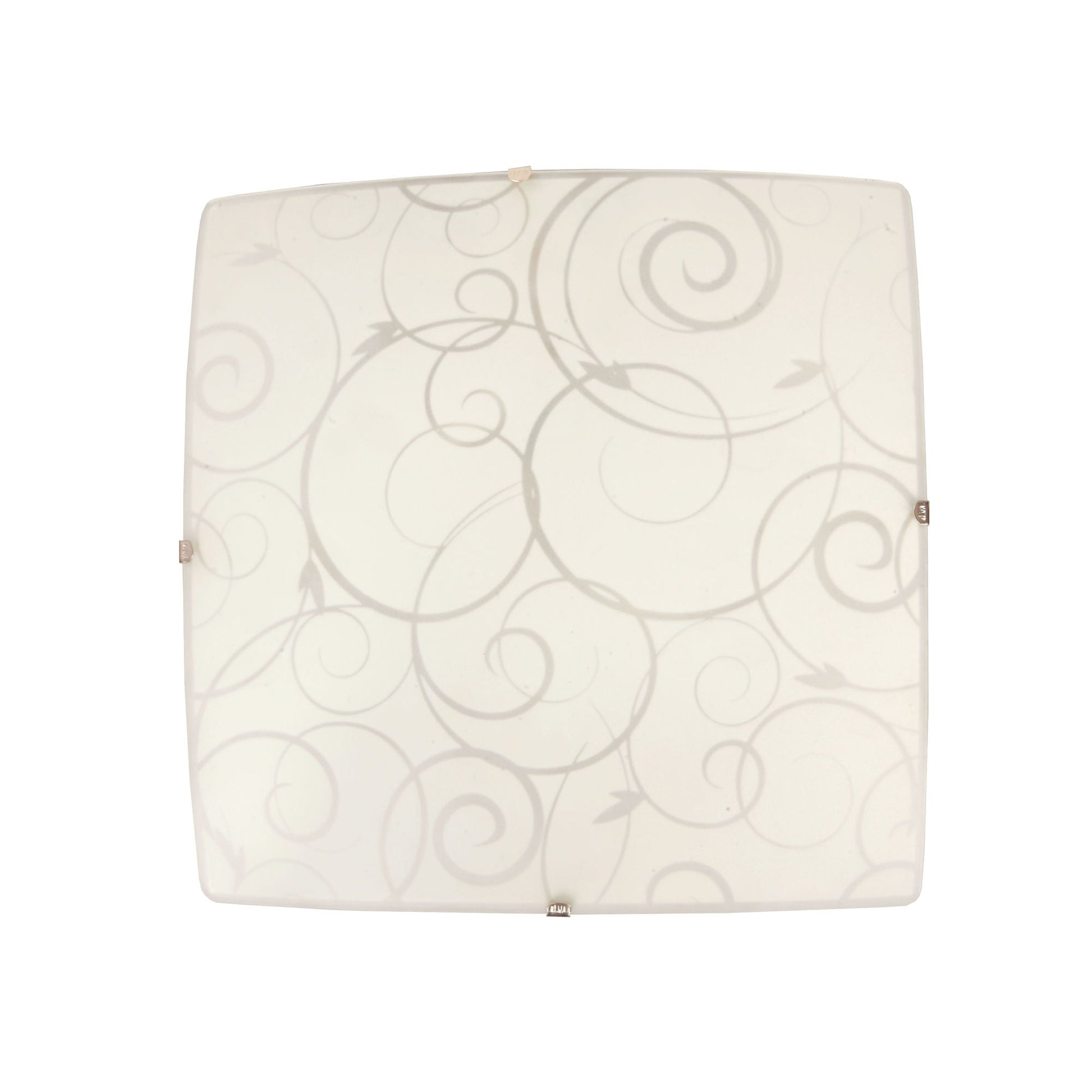 All The Rages Simple Designs Square Flushmount Ceiling Light With Scroll Swirl Design