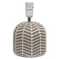 All The Rages Simple Designs Taupe 10" Webbed Waves Base Table Lamp With White Fabric Drum Shade