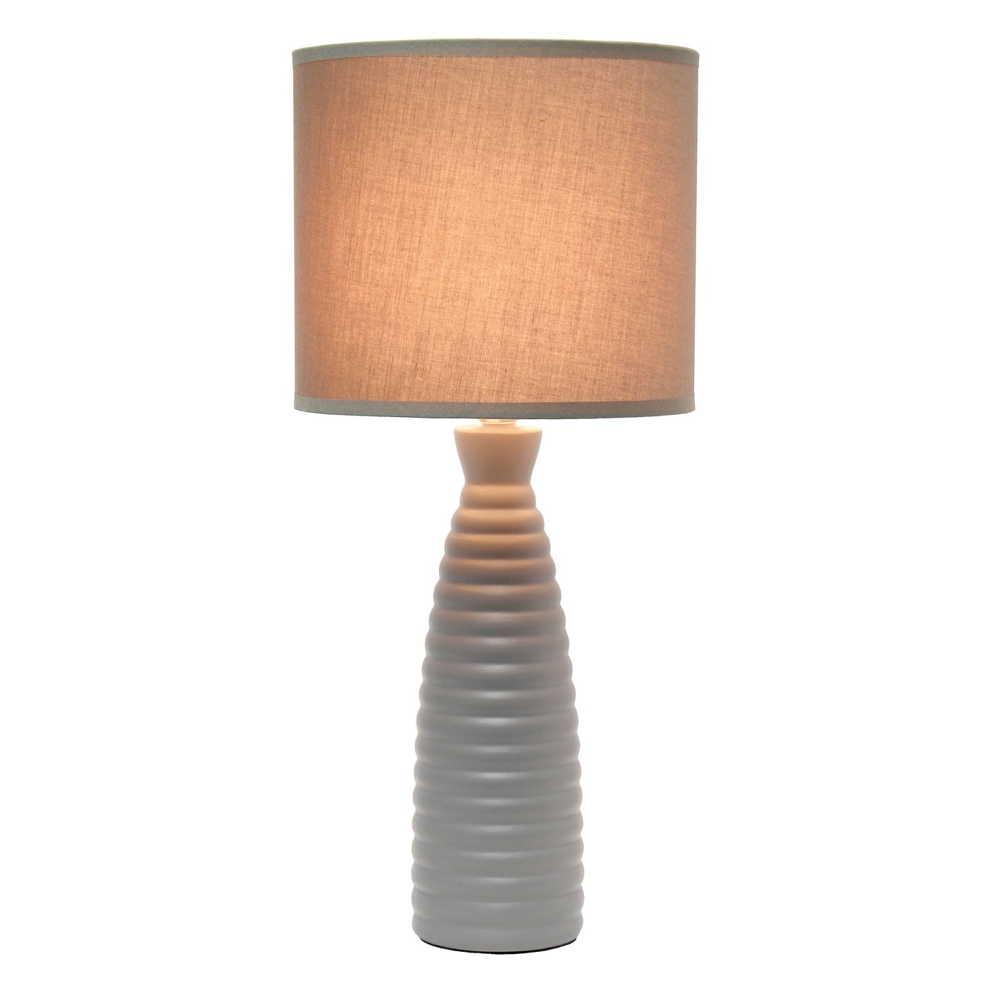 All The Rages Simple Designs Taupe Alsace Bottle Table Lamp