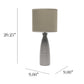 All The Rages Simple Designs Taupe Alsace Bottle Table Lamp