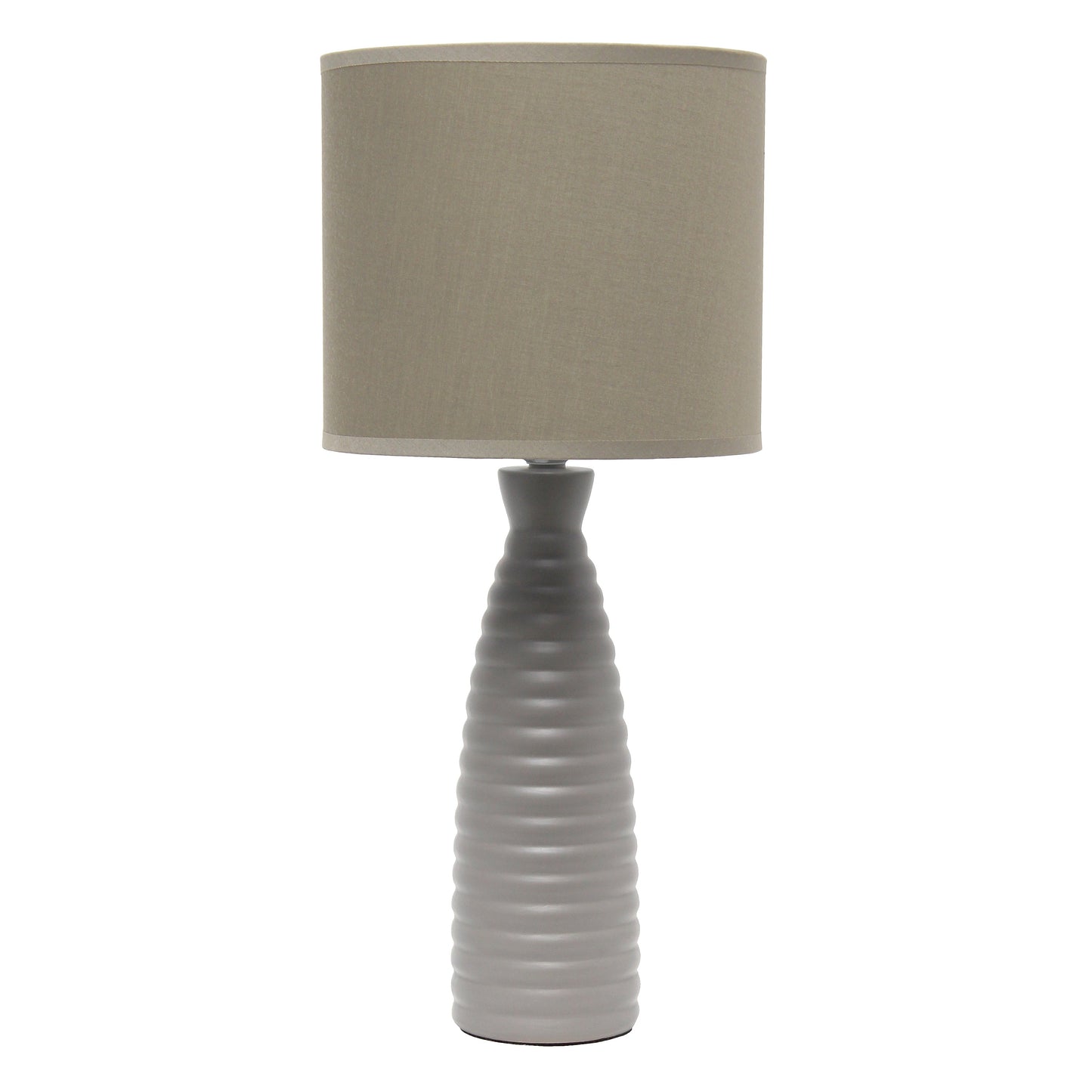 All The Rages Simple Designs Taupe Alsace Bottle Table Lamp