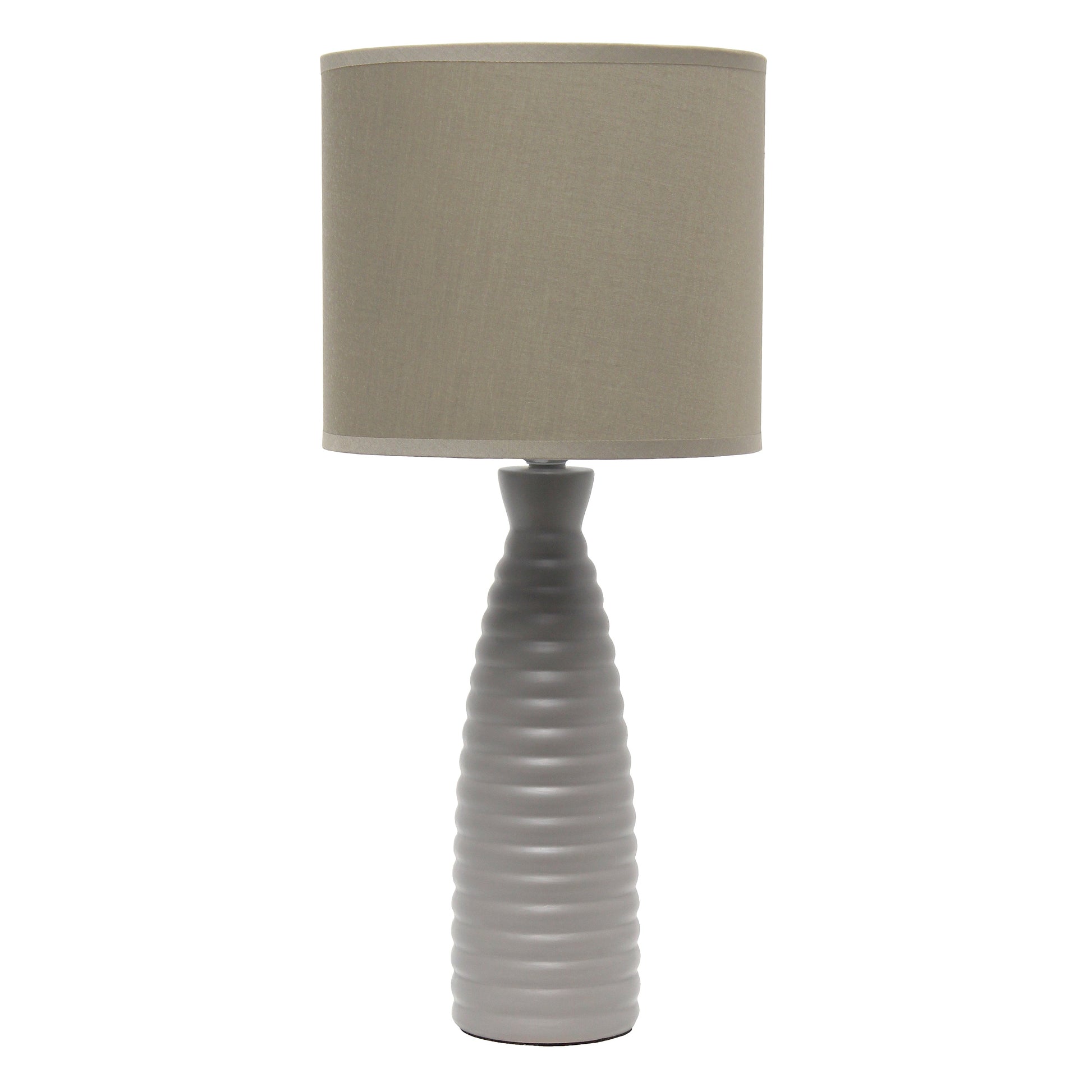 All The Rages Simple Designs Taupe Alsace Bottle Table Lamp