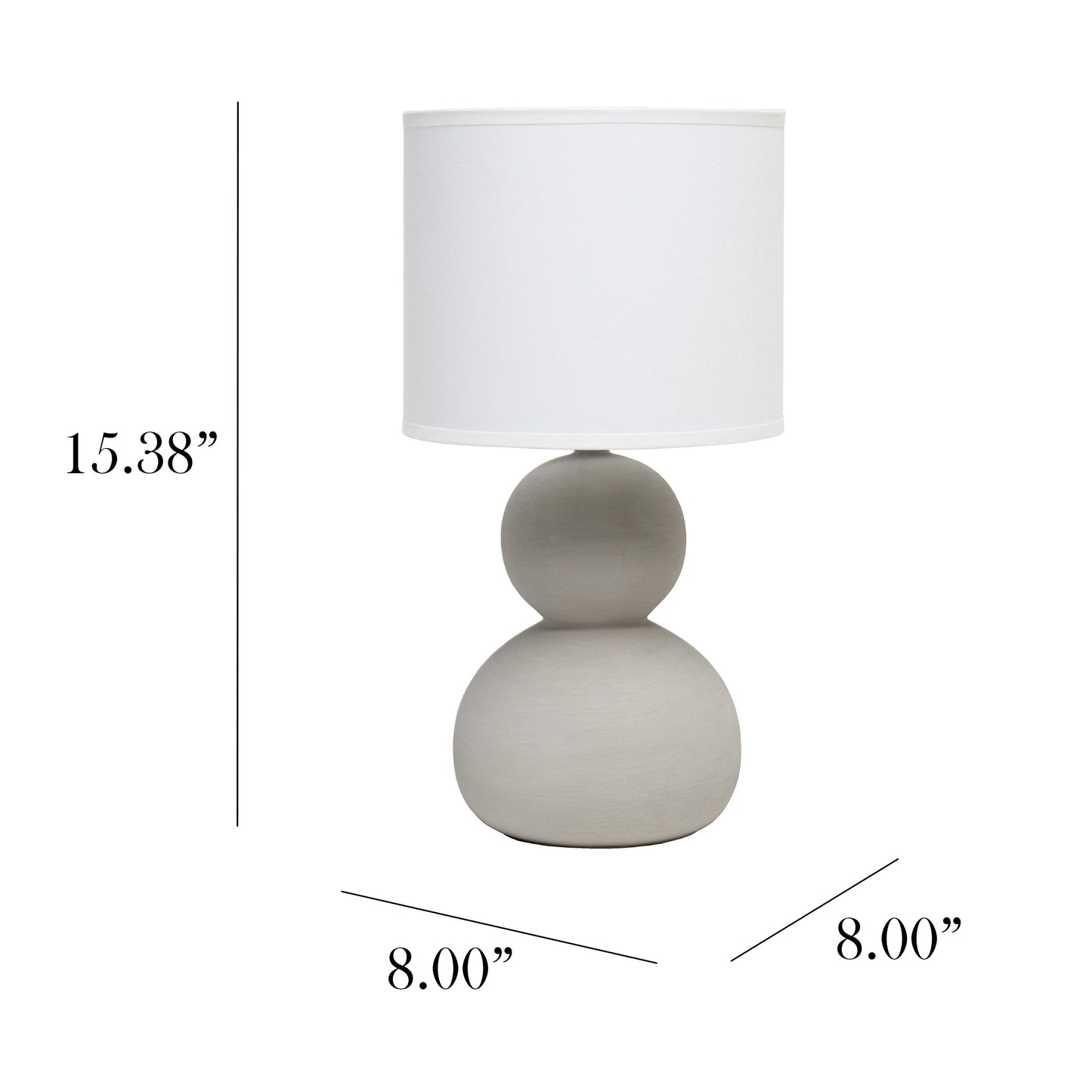 All The Rages Simple Designs Taupe Stone Age Table Lamp