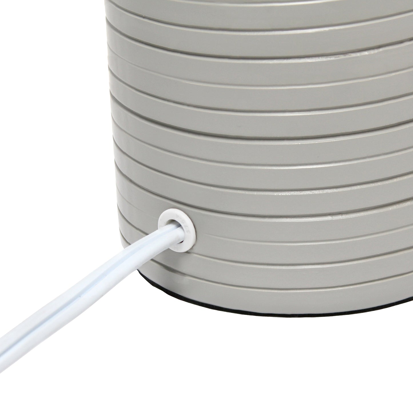 All The Rages Simple Designs Taupe Textured Linear Ceramic Table Lamp
