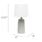All The Rages Simple Designs Taupe Textured Linear Ceramic Table Lamp