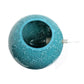 All The Rages Simple Designs Teal 1-Light Mosaic Stone Ball Table Lamp