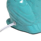 All The Rages Simple Designs Tiffany Blue 13" Ceramic Owl Table Lamp With Matching Fabric Shade