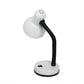 All The Rages Simple Designs White Basic Metal Desk Lamp With Flexible Hose Neck