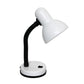All The Rages Simple Designs White Basic Metal Desk Lamp With Flexible Hose Neck