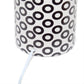 All The Rages Simple Designs White & Black Oval Prints Table Lamp