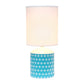 All The Rages Simple Designs White & Blue Cross Prints Table Lamp