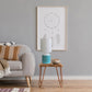 All The Rages Simple Designs White & Blue Cross Prints Table Lamp