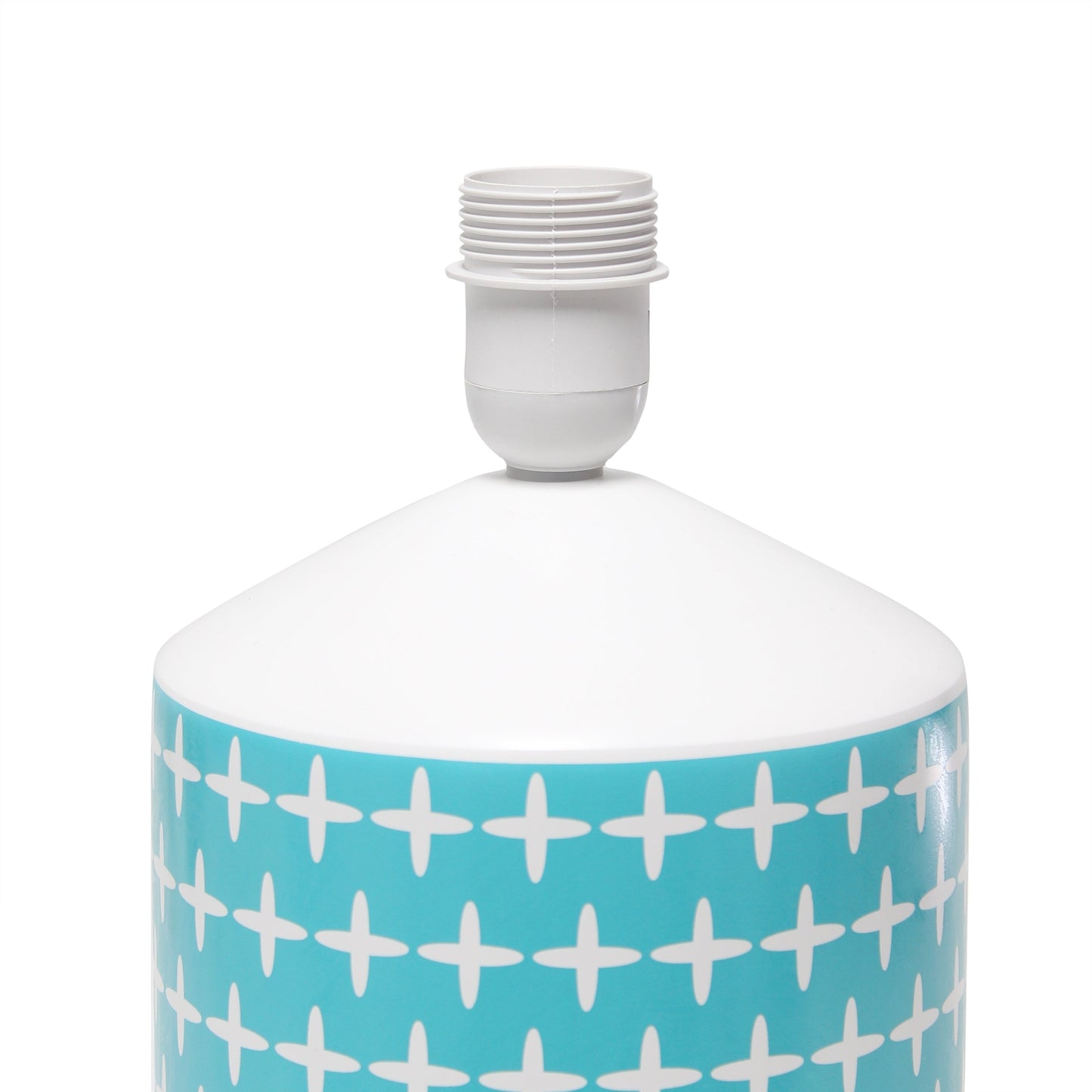 All The Rages Simple Designs White & Blue Cross Prints Table Lamp
