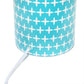 All The Rages Simple Designs White & Blue Cross Prints Table Lamp