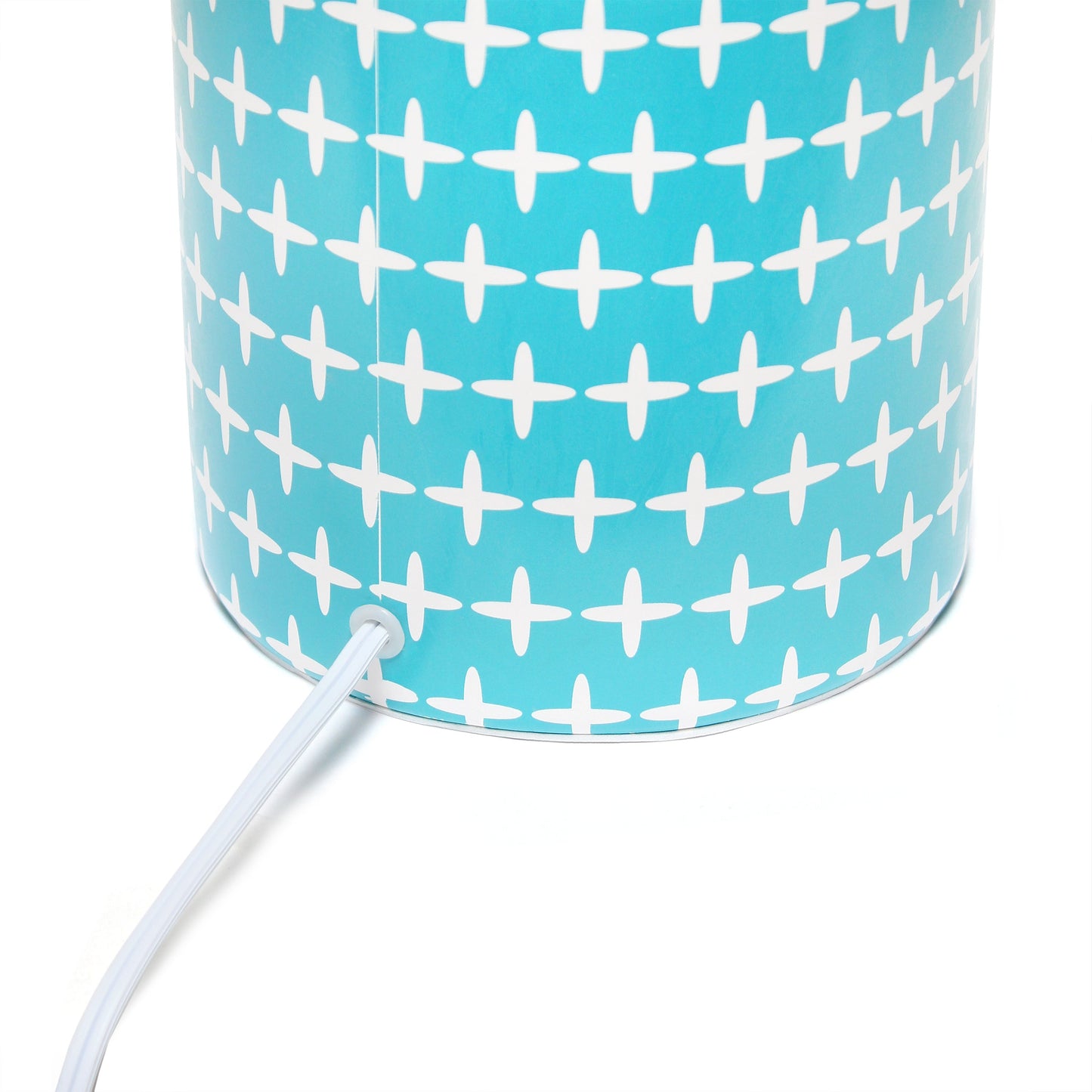 All The Rages Simple Designs White & Blue Cross Prints Table Lamp