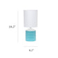 All The Rages Simple Designs White & Blue Cross Prints Table Lamp