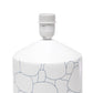 All The Rages Simple Designs White & Blue Stone Prints Table Lamp