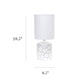 All The Rages Simple Designs White & Blue Stone Prints Table Lamp