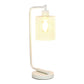 All The Rages Simple Designs White Bronson Antique Style Industrial Iron Lantern Desk Lamp With Glass Shade