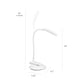 All The Rages Simple Designs White Flexi LED Rounded Clip Table Lamp