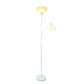 All The Rages Simple Designs White Floor Lamp With Reading Light