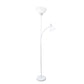 All The Rages Simple Designs White Floor Lamp With Reading Light