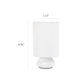 All The Rages Simple Designs White Gemini 2-Pack Mini Table Lamp Set With Fabric Shades