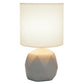 All The Rages Simple Designs White Geometric Concrete Table Lamp