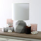 All The Rages Simple Designs White Geometric Concrete Table Lamp