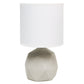 All The Rages Simple Designs White Geometric Concrete Table Lamp