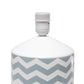 All The Rages Simple Designs White & Gray Waves Prints Table Lamp