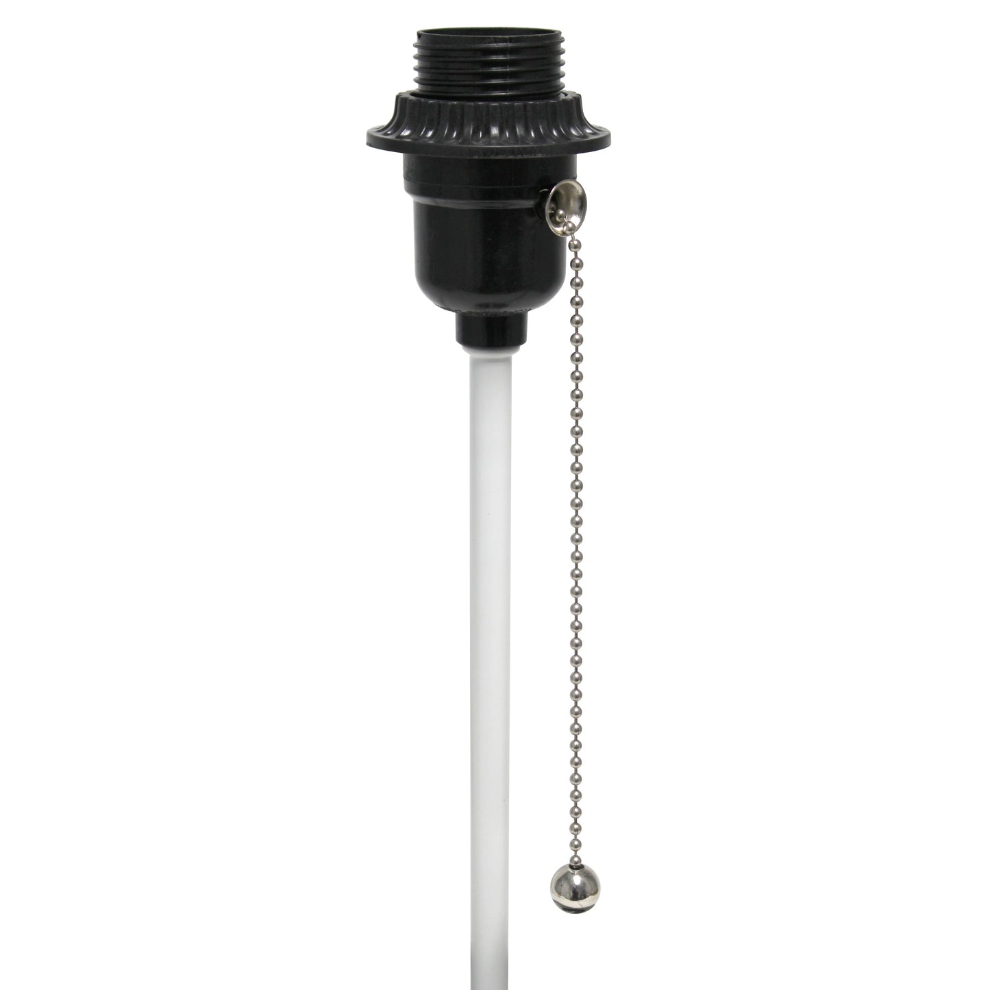 All The Rages Simple Designs White Hammered Metal Organizer Table Lamp With USB Charging Port & Fabric Shade