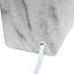 All The Rages Simple Designs White Marbled Ceramic Table Lamp With White Fabric Shade