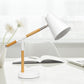 All The Rages Simple Designs White Matte & Wooden Pivot Desk Lamp